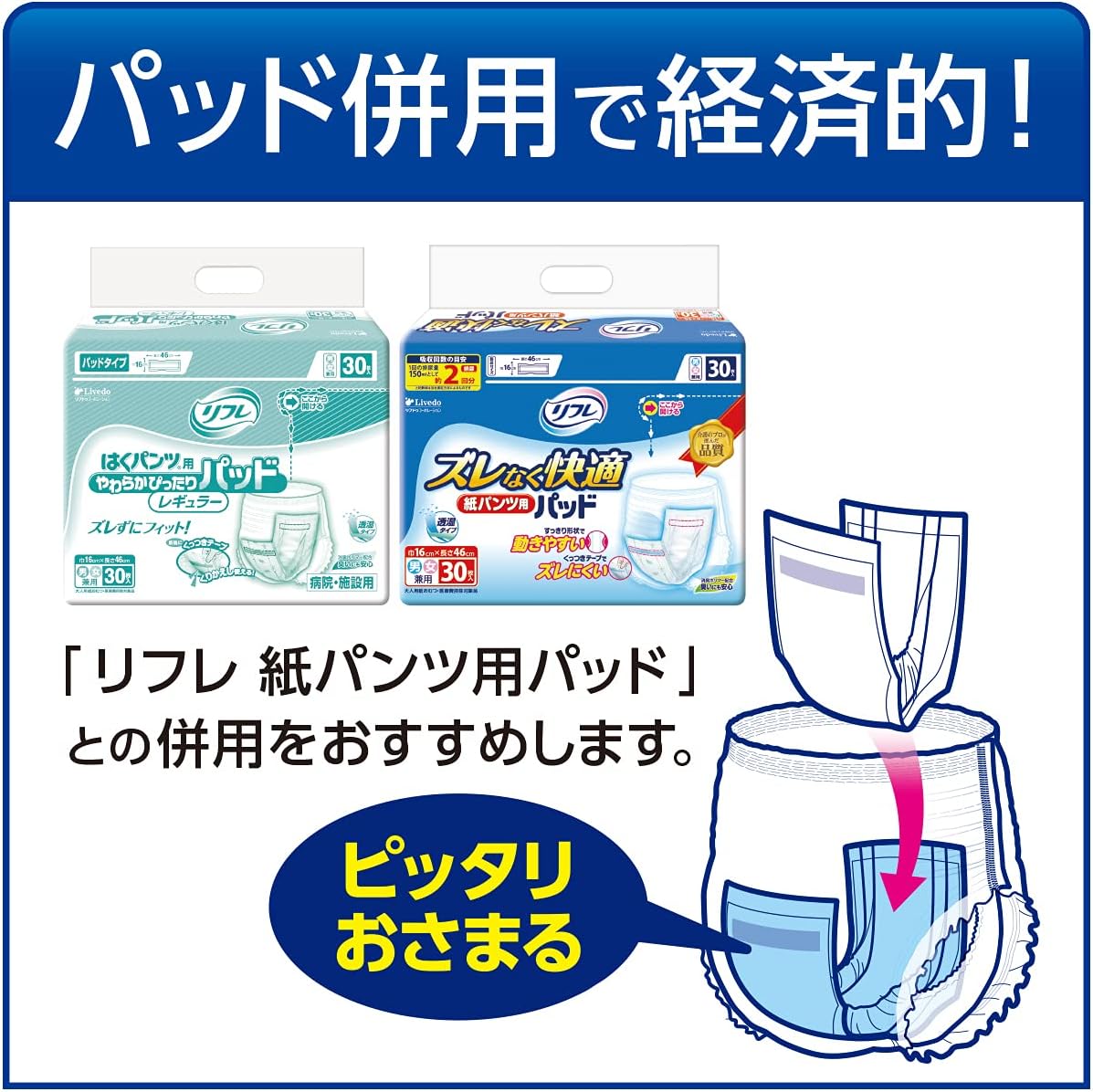 リフレ 【病院・施設用】 はくパンツ スリムタイプ Sサイズ 22枚入【ADL区分:一人で歩ける方】